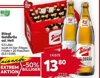 Billa Stiegl Goldbräu od. Hell Angebot