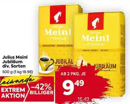 Billa Julius Meinl Jubiläum Angebot
