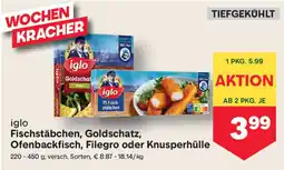 MPreis Fischstäbchen, Goldschatz, Ofenbackfisch, Filegro oder Knusperhülle Angebot