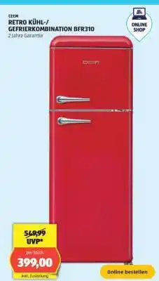 Hofer CEEM RETRO KÜHL-/GEFRIERKOMBINATION BFR310 Angebot