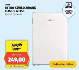 Hofer RETRO KÜHLSCHRANK TLR205 WEISS Angebot
