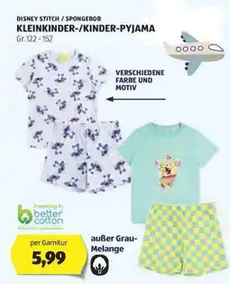 Hofer DISNEY STITCH / SPONGEBOB KLEINKINDER-/KINDER-PYJAMA Angebot