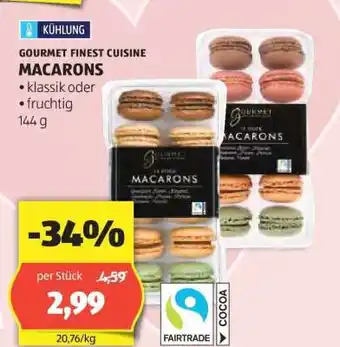 Hofer GOURMET FINEST CUISINE MACARONS Angebot