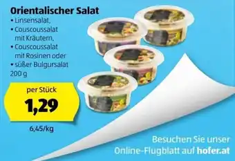 Hofer Orientalischer Salat 200 g Angebot