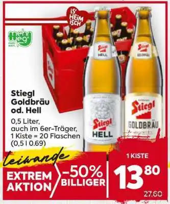 Billa Stiegl Goldbräu od. Hell Angebot