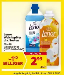 Billa Lenor Weichspüler div. Sorten Angebot