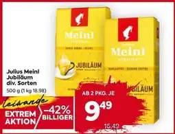 Billa Julius Meinl Jubiläum div. Sorten Angebot
