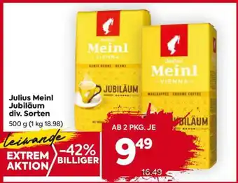 Billa Julius Meinl Jubiläum div. Sorten Angebot