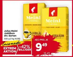 Billa Julius Meinl Jubiläum div. Sorten Angebot