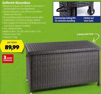 Hofer Geflecht Kissenbox Angebot