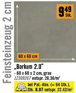 Hornbach Feinsteinzeug „Borkum 2.0 Angebot