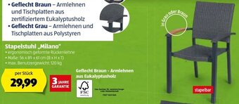 Hofer Stapelstuhl Milano Angebot
