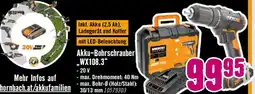 Hornbach Akku-Bohrschrauber ,,WX108.3 Angebot