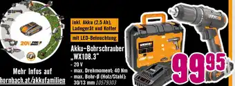 Hornbach Akku-Bohrschrauber ,,WX108.3 Angebot