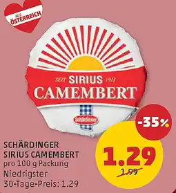 PENNY SCHÄRDINGER SIRIUS CAMEMBERT Angebot