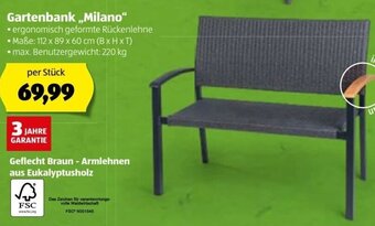 Hofer Gartenbank Milano Angebot