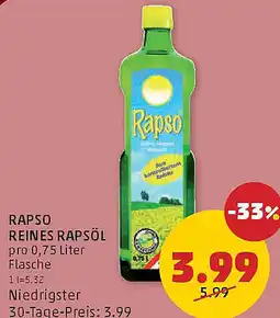 PENNY Rapso reines rapsöl Angebot