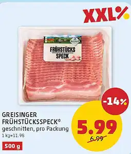 PENNY Greisinger frühstücksspeck Angebot