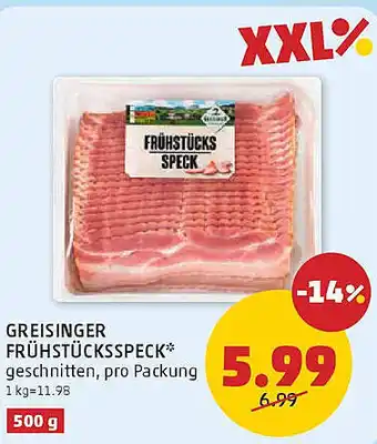 PENNY Greisinger frühstücksspeck Angebot
