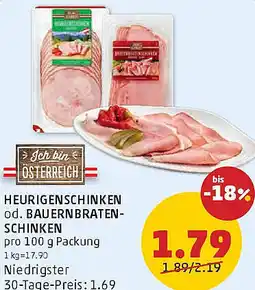 PENNY Heurigenschinken od. bauernbraten schinken Angebot