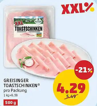 PENNY Greisinger toastschinken Angebot