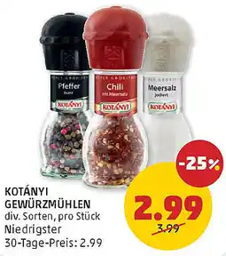 PENNY Gewürzmühlen Angebot