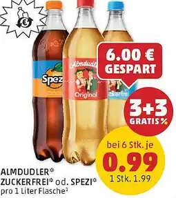 PENNY Almdudler zuckerfrei od. spezi Angebot