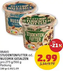 PENNY Bravo studentenfutter od. nussmix gesalzen Angebot