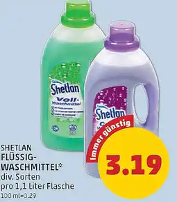 PENNY SHETLAN FLÜSSIG- WASCHMITTEL Angebot