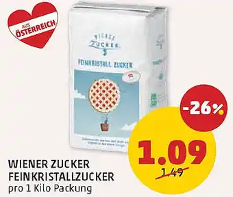 PENNY Wiener zucker fein kristallzucker Angebot