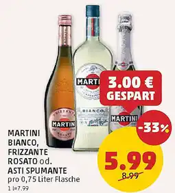 PENNY Martini bianco frizzante rosato od. asti spumante Angebot