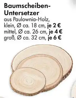 TEDi Baumscheiben- Untersetzer Angebot