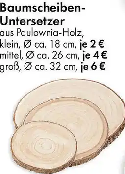 TEDi Baumscheiben- Untersetzer Angebot