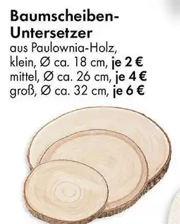 TEDi Baumscheiben- Untersetzer Angebot