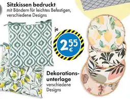 TEDi Sitzkissen bedruckt Angebot