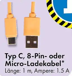 TEDi Typ C, 8-Pin- oder Micro-Ladekabel Angebot