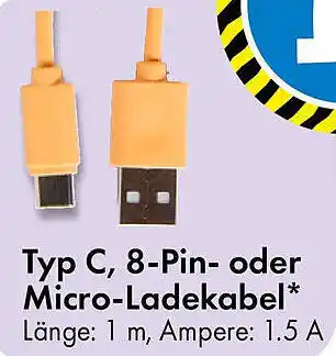 TEDi Typ C, 8-Pin- oder Micro-Ladekabel Angebot