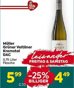 Billa Grüner Veltliner Kremstal DAC Angebot
