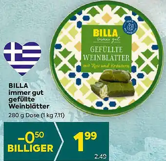 Billa BILLA immer gut gefüllte Weinblätter Angebot