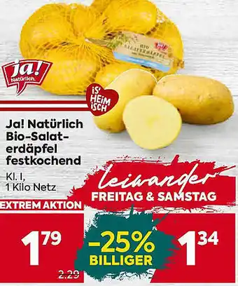 Billa Ja! Natürlich Bio-Salat- erdäpfel festkochend Angebot