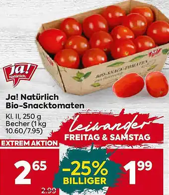 Billa Ja! Natürlich Bio-Snacktomaten Angebot
