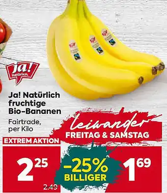 Billa Ja! Natürlich fruchtige Bio-Bananen Angebot