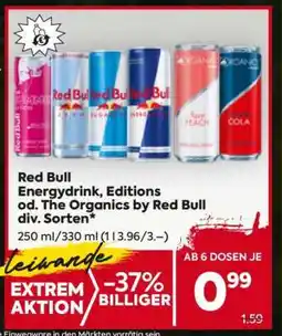 Billa Red Bull Energydrink, Editions od. THE Organics by Red Bull div. Sorten Angebot