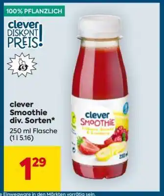 Billa clever Smoothie div. Sorten Angebot