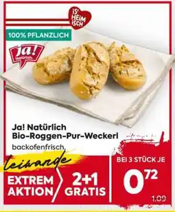 Billa Ja! Natürlich Bio-Roggen-Pur-Weckerl Angebot