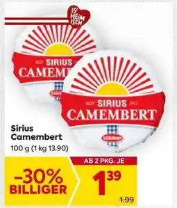 Billa Sirius Camembert Angebot
