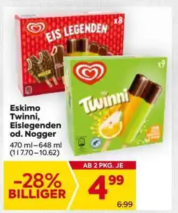 Billa Eskimo Twinni, Eislegenden od. Nogger Angebot