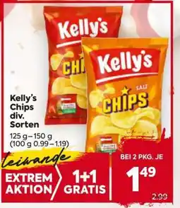 Billa Kelly's Chips div. Sorten Angebot