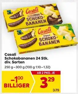 Billa Casali Schokobananen 24 Stk. div. Sorten Angebot