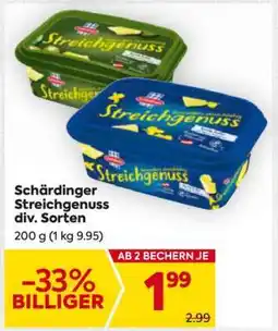 Billa Schärdinger Streichgenuss div. Sorten Angebot